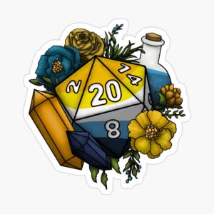 AroAce Pride D20 Sticker