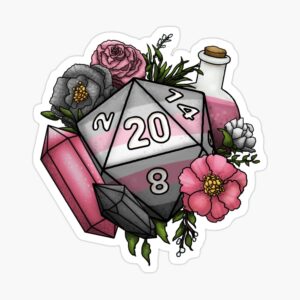 Demigirl Pride D20 Sticker