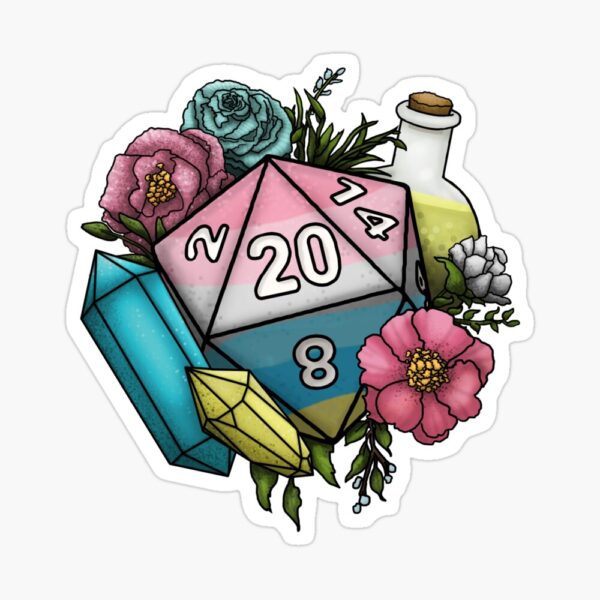 Genderflux Pride D20 Sticker