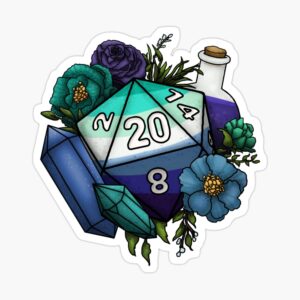 Gay MLM Pride D20 Sticker