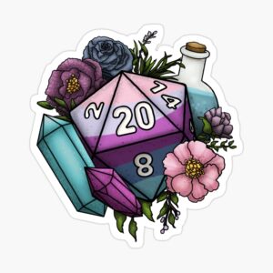 Omnigender Pride D20 Sticker