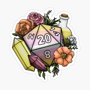Pangender Pride D20 Sticker