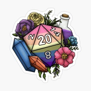 Xenogender Pride D20 Sticker