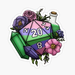 Trigender Pride D20 Sticker