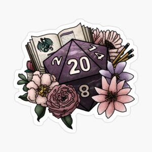 Dungeon Master D20 Amethyst Sticker