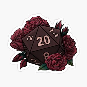Rose D20 (Red) Sticker
