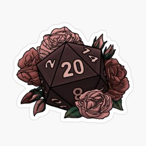 Rose D20 (Pink) Sticker