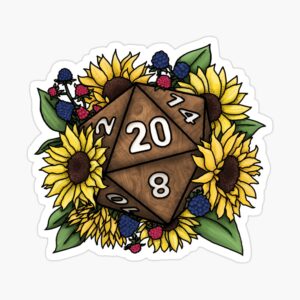 Sunflower D20 Sticker