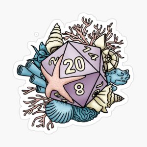 Mermaid D20 Sticker