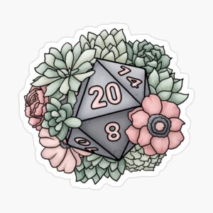 Succulent D20 Sticker
