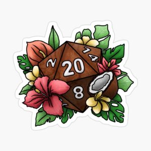 Tropical D20 Sticker