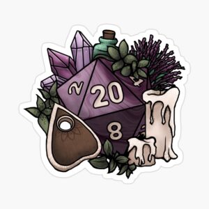 Witchy D20 Sticker