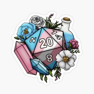 Transgender Pride D20 Sticker