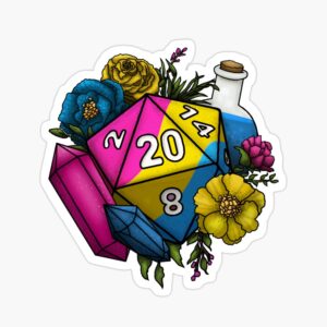 Pansexual Pride D20 Sticker