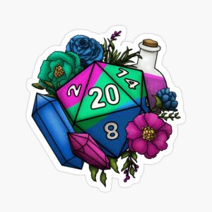 Polysexual Pride D20 Sticker