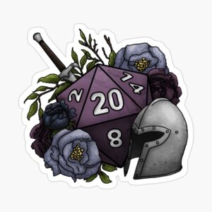 Fighter D20 Sticker