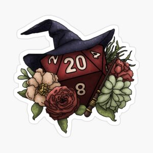 Wizard D20 Sticker