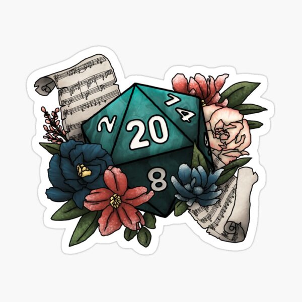 Bard D20 Sticker