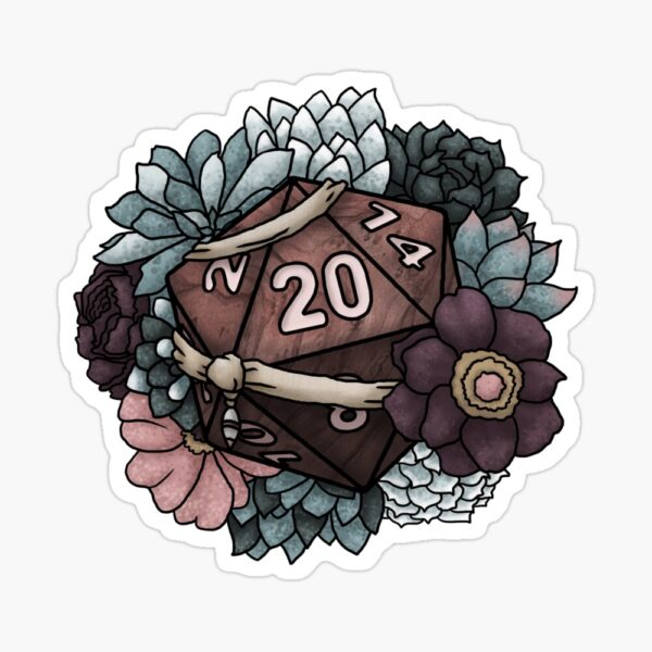 Monk D20 Sticker
