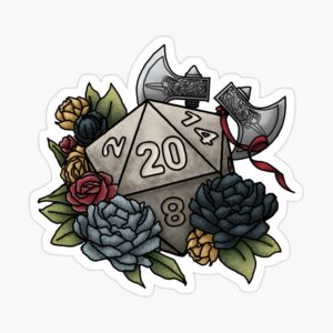 Barbarian D20 Sticker