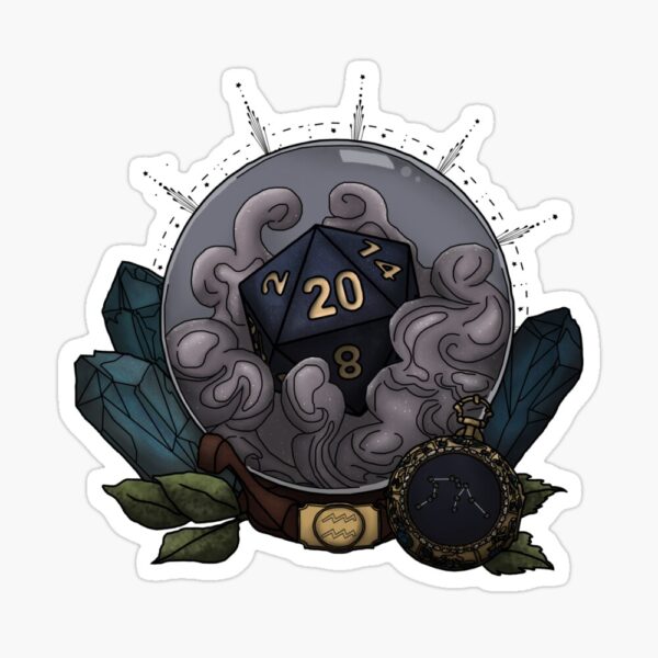 Aquarius D20 Sticker