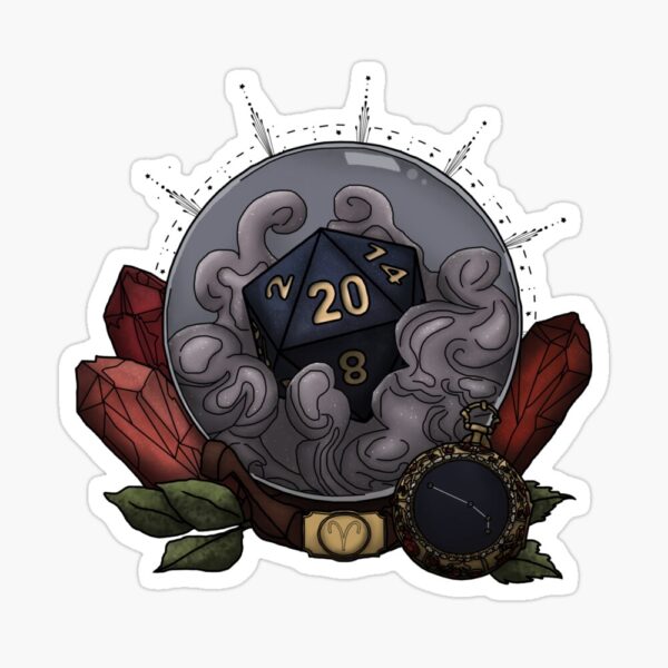 Aries D20 Sticker
