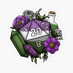 Genderqueer Pride D20 Sticker