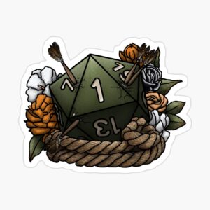 Poison Dart Trap Natural 1 D20 Sticker