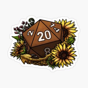 Dragonborn D20 Sticker