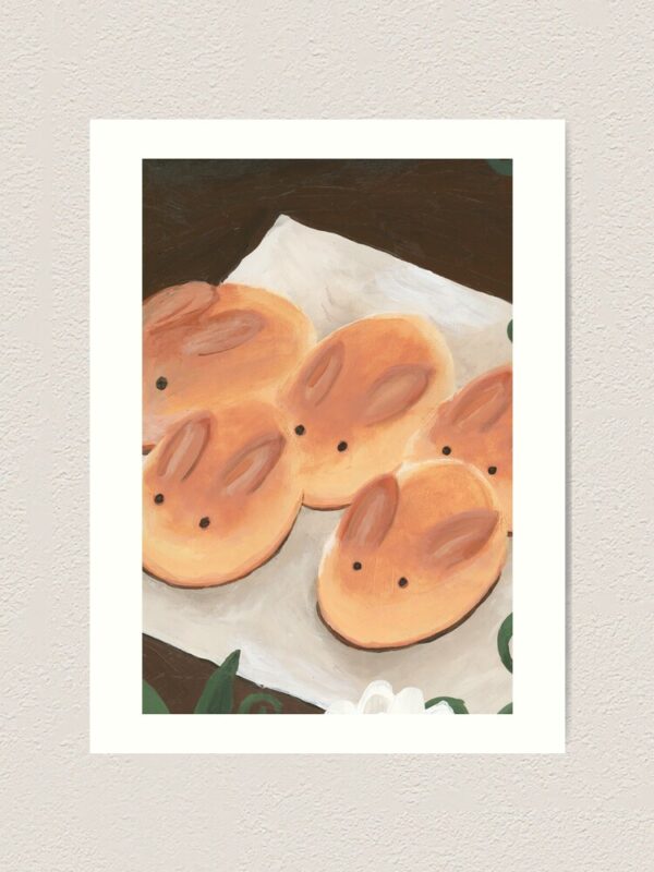 Bunny Bread Art Print