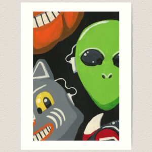 Halloween Masks Art Print