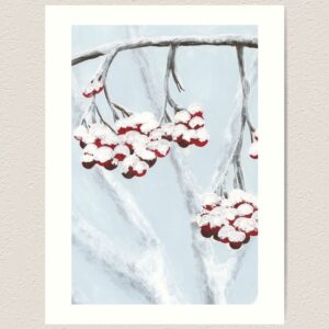 Holly in Snow Art Print
