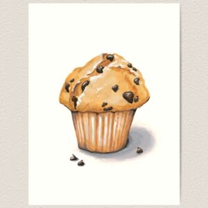 Chocolate Chip Muffin Art Print