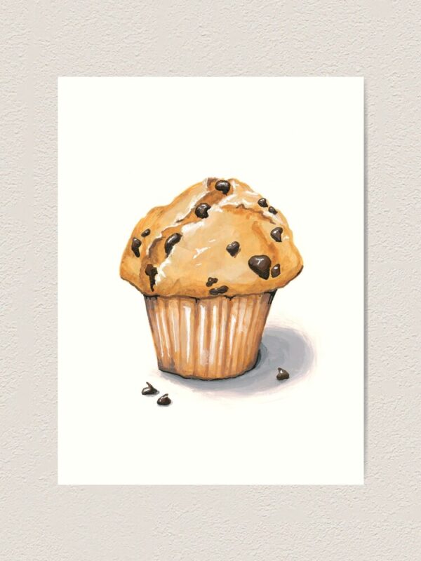 Chocolate Chip Muffin Art Print