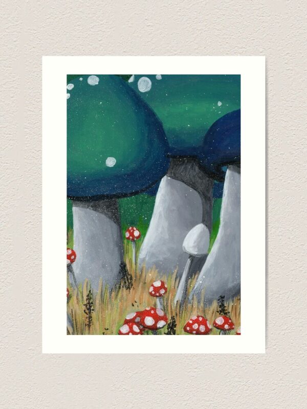 Mystic Mushrooms Art Print