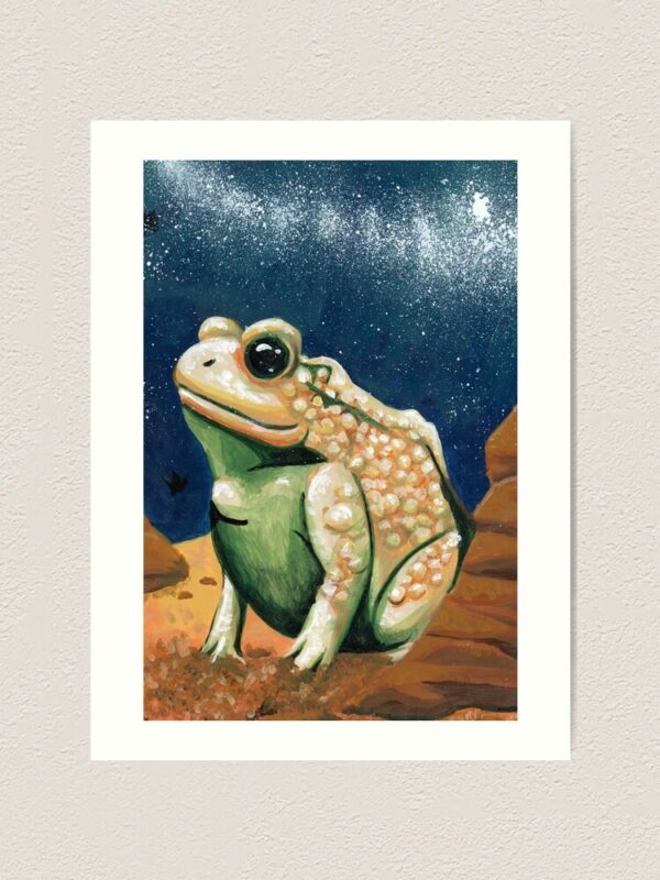 Starry Toad Art Print
