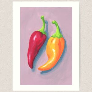 Summer Peppers Art Print