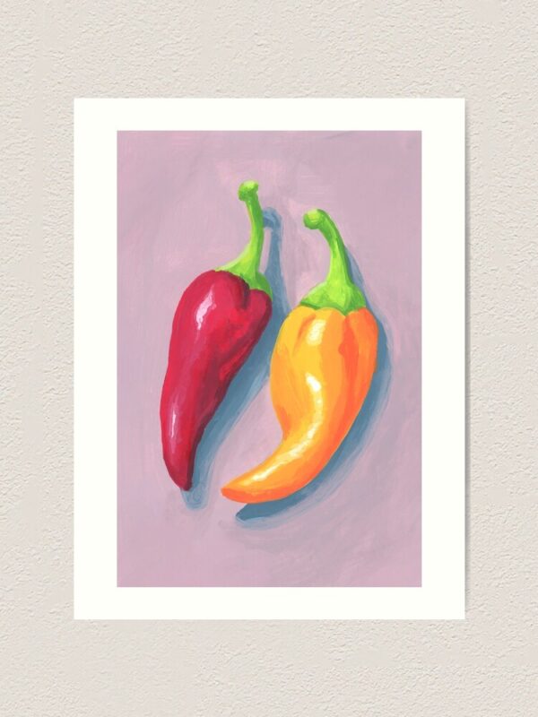 Summer Peppers Art Print